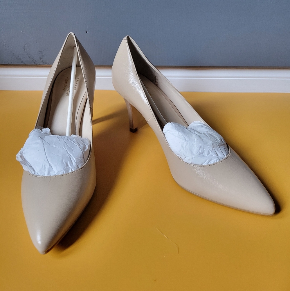 Cole Haan Cream Pointed-Toe Heels